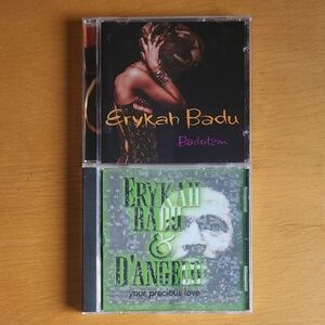 Erykah Badu "Baduizm", Erykah & D'Angelo "Your Precious Love" 90s CDs (Lot of 2)